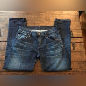 Citizens of Humanity Dylan dropped rise cropped jeans dark wash Sz  26 EUC